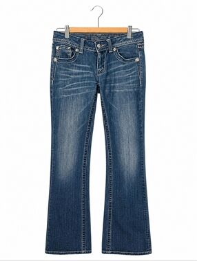 Miss Me Bootcut Jeans Medium Wash Low Rise Size 27